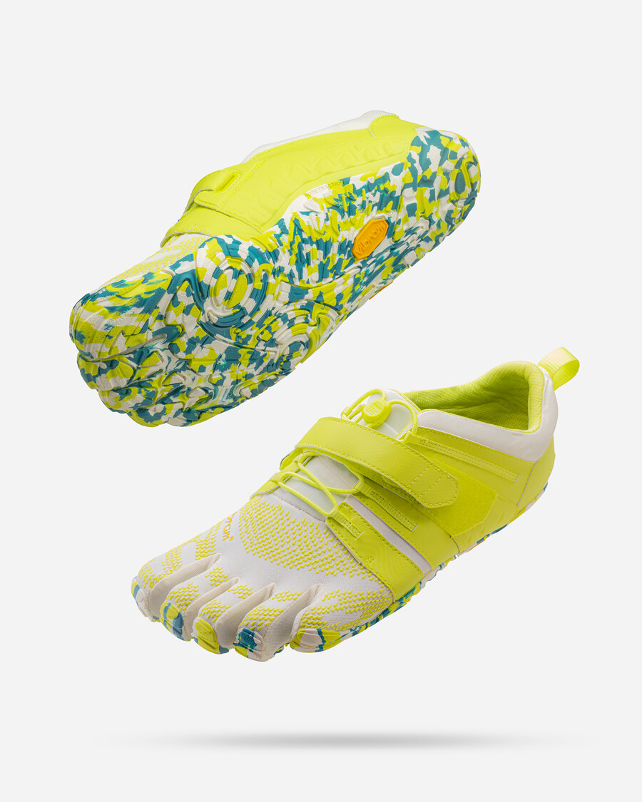 v-train 2.0 heren limegroen grijs